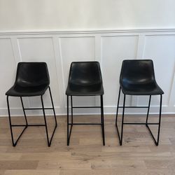 Counter Height Leather Stools 