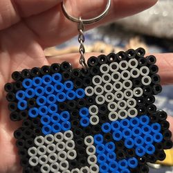 Handmade Perler Raven Claw Key Chain 