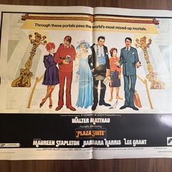 Original 1971 PLAZA SUITE Movie Poster 27x41 Style B Walter Matthau Vintage