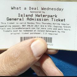 island water tickets