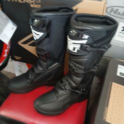 Motocross off-road boots fly racing.