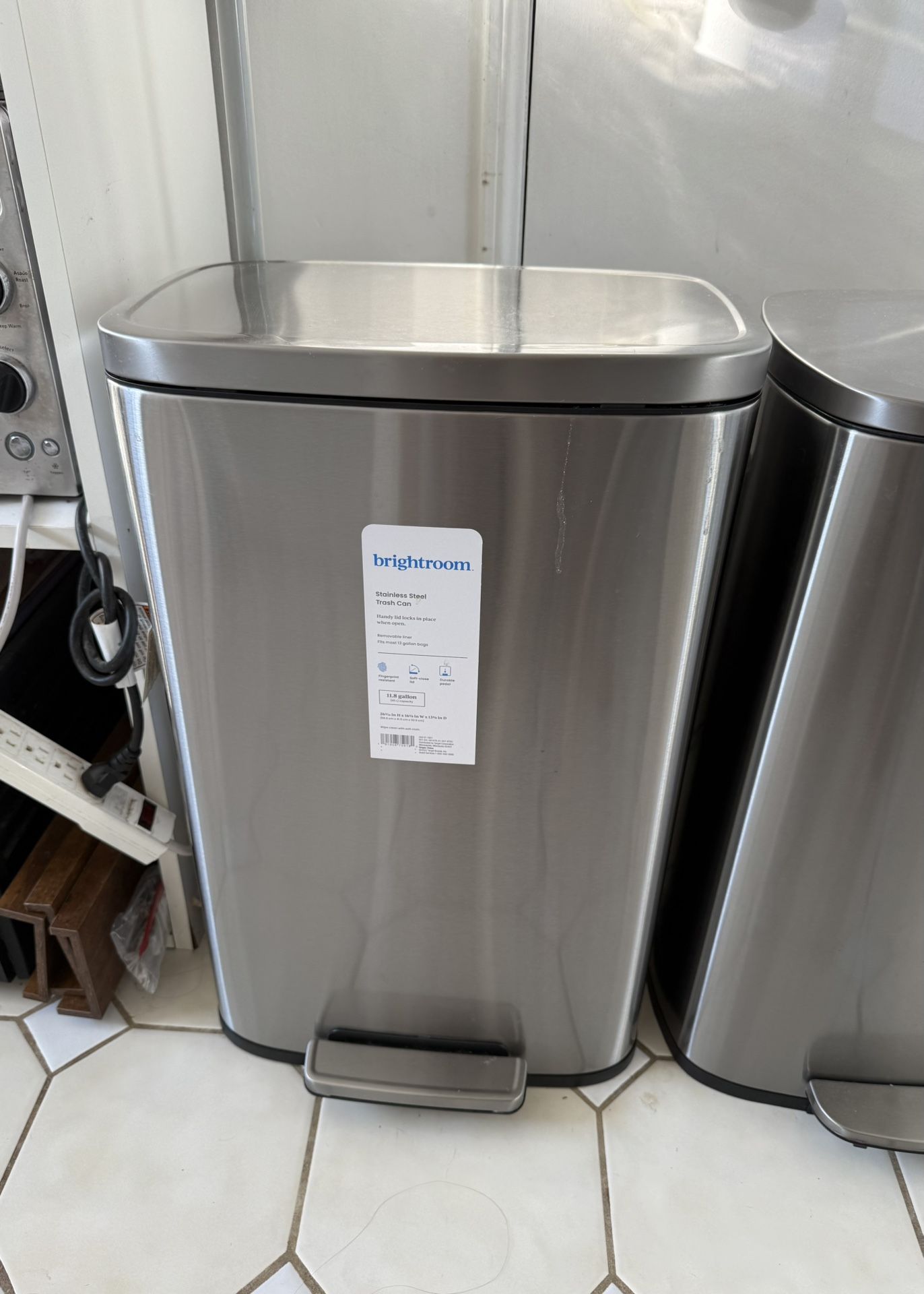 Stainless Steel Trash Can 11.8 Gallon
