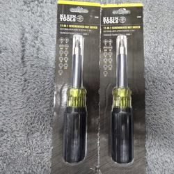 Klein Multi-Bit Screwdriver / Nut Driver, 11-in-1, Ph, Sl, Sq, TORX Bits 