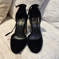 Black and Gold Heels