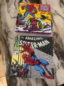 Marvel Spider-Man Comic Art Canvas Prints Set of 2