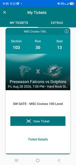 Preseason Dolphins vs Falcons