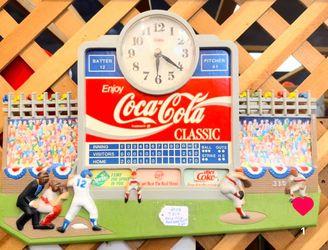 Coca-Cola Classic Baseball Scoreboard Clock
