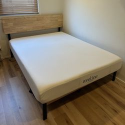 Queen Memory Foam Mattress & Bed Frame Set – Excellent Condition