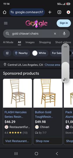 Gold chairs