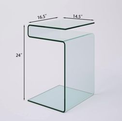 Glass side table 