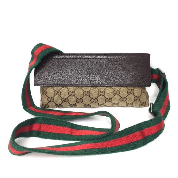 Gucci Brown Canvas Waist Pouch