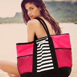 Buy the Victoria Secret Pink Striped Women's Tote Bag