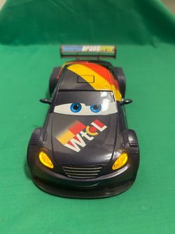 RARE Disney Cars Light Up World Grand Prix Racing Max Schnell Purple WtCL e 1