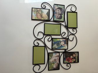 Black Metal Scroll Multi-Opening Wall Collage Frame
