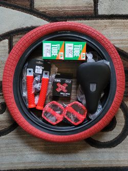 NEW Bicycle Bmx Parts Bundle 20" Red