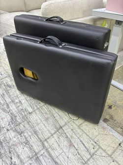 Black portable folding massage tables