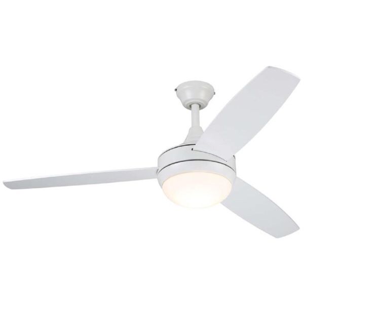 New! Harbor Breeze Beach Creek 44-in White LED Indoor Ceiling Fan with Light Kit and Remote (3-Blade)
