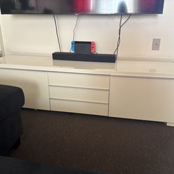 White tv stand