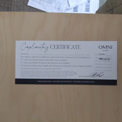 OMNI La Costa Golf Greens Fee Voucher Certificate