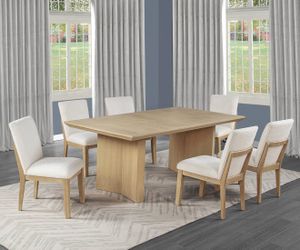 New deals... 7 pc Casual Modern Natural Dining set
