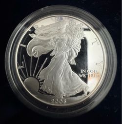 2006 W American Silver Eagle Proof Coin Set COA