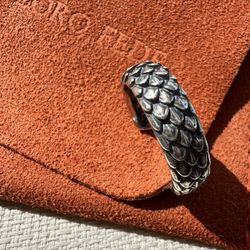 Handmade 925 sterling silver Dragon Skin Ring