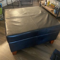 Leather Ottoman 