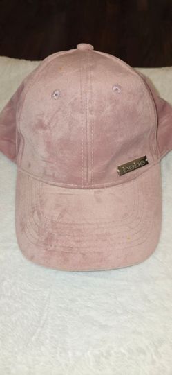 Bebe Pink Velvet Baseball Cap