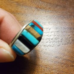 sterling Silver Turquoise Cobblestone Ring 