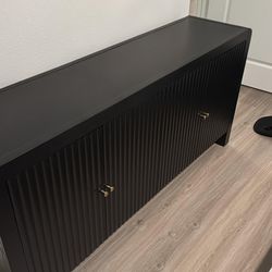 Black storage cabinet