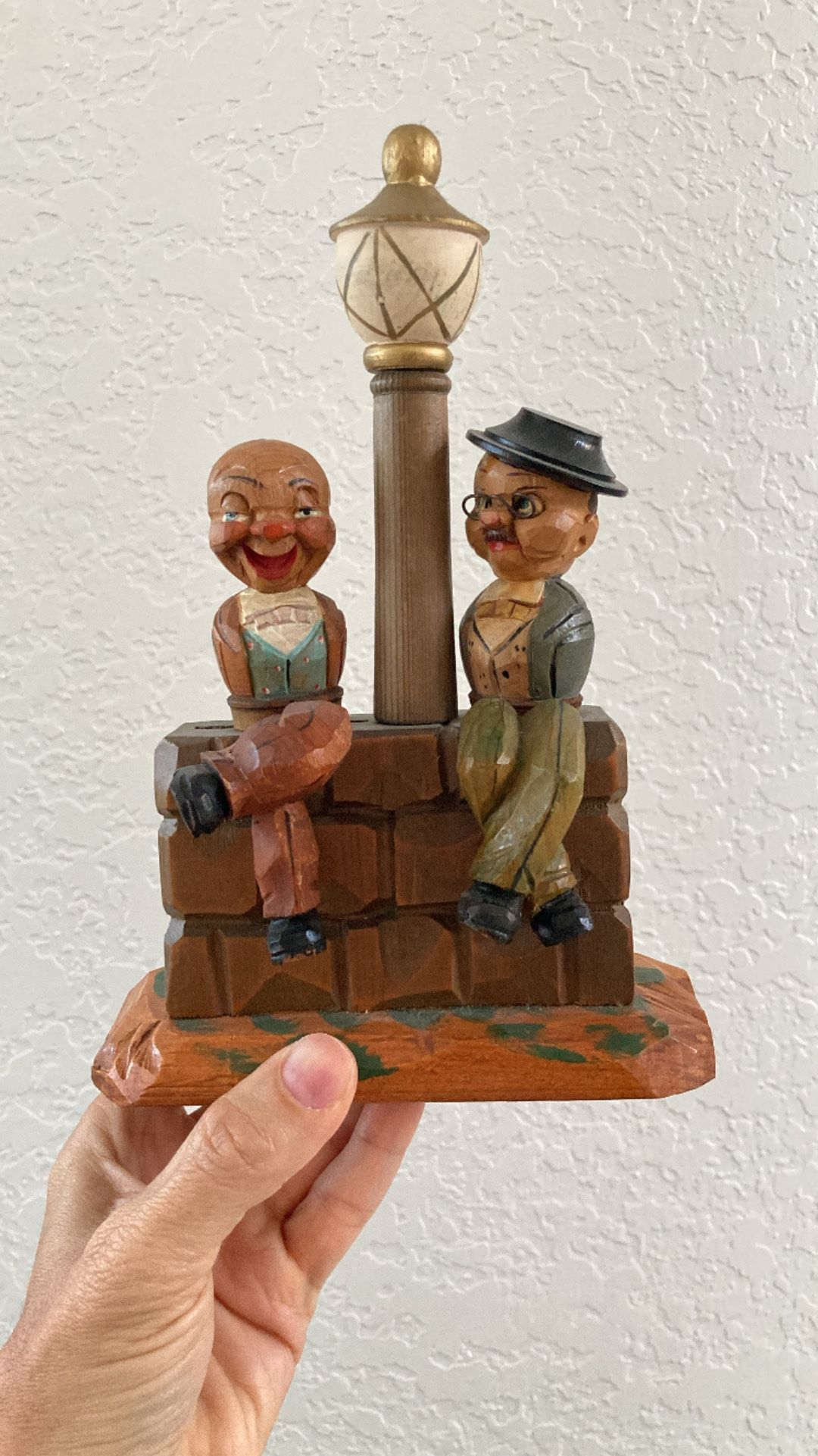 FABULOUS Hand Carved Wood. German Bar Saloon Scene. Antique Made In Germany W/ Wine Bottle Stopper, Corkscrew & Beer Can Opener. Amazing Details!