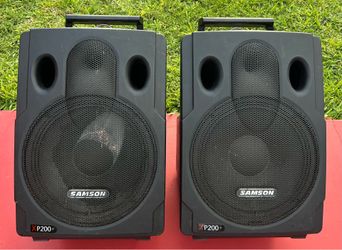 Lot of 2 Samson Expedition Pro XP200 Portable Speaker tested & works (#1270)