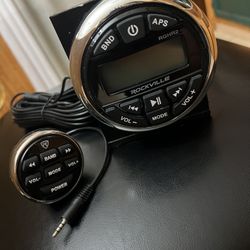 Rockville RGHR2 Marine Gauge Hole Receiver, Bluetooth/USB/AM/FM