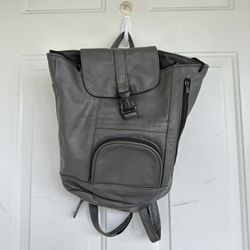 Medium Bucket Backpack Daypack Purse School Bag Leather