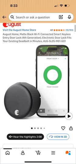 YALE smart Lock August lock NEW With Keypad Included