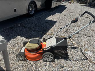 Electric lawnmower made by stal with battery and charger
