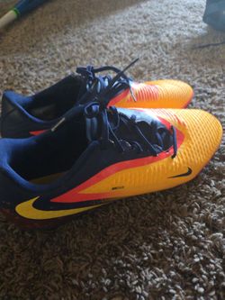 Nike,phantom,orange,red,and blue,size nine