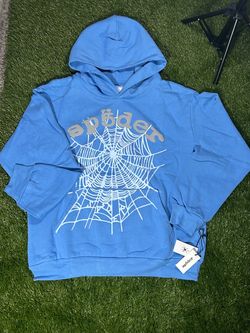Sp5der Web Hoodie Blue with Tags