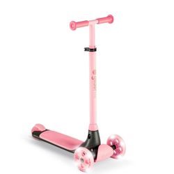 Lightweight Kids Scooter with LED Light-Up Wheels 