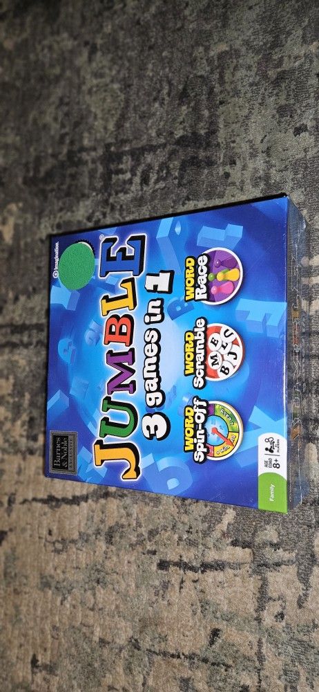 Jumble 3 Games In 1 Word Scramble, Word Spinoff, Word Race Brand New & Sealed!!!