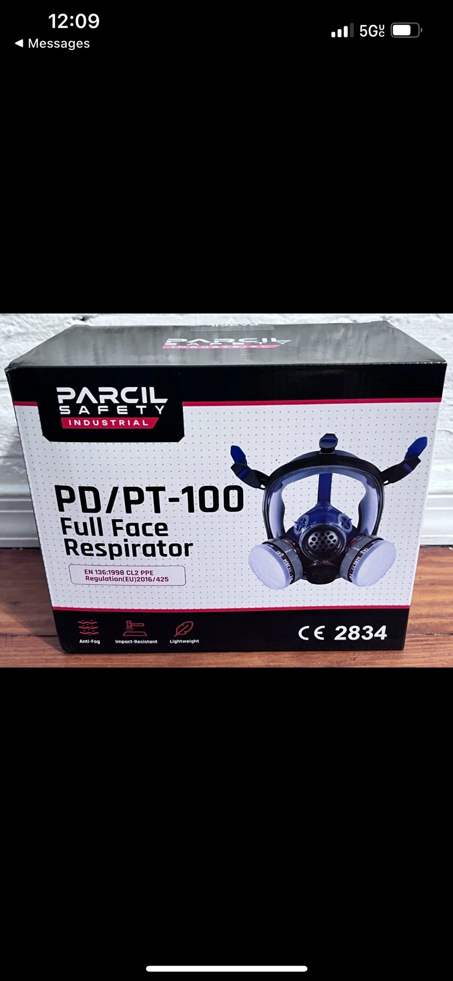 Parcil Safety PD-100 Full Face Anti-Fog Mask Respirator with P-A-1 Filter Set