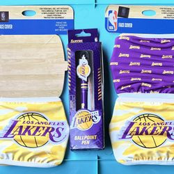 3 Brand New Los Angeles Lakers NBA Team Game Day Adult Face Masks Mask