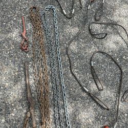 Lot:  Chain Binders, Chains, & Steel Ropes
