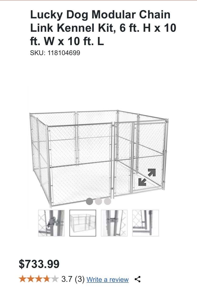 Lucky dog kennel 6x10x10