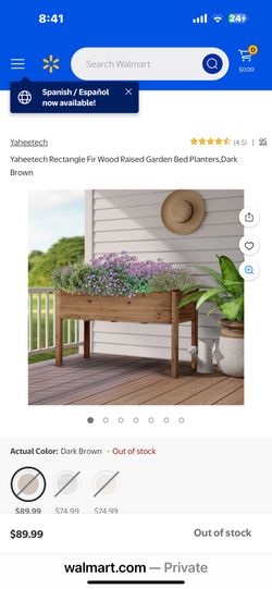 Yaheetech Outdoor Elevated Garden Planter NEW