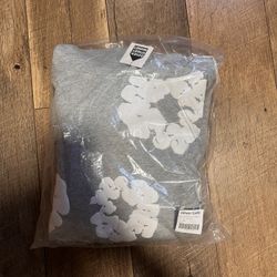 Denim Tear Grey Cotton Hoodie 