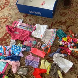 barbie and american girl clothes plus shoes