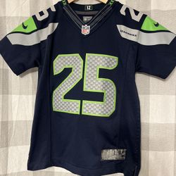 Seattle Seahawks Richard Sherman Jersey Blue Nike #25 Size Youth Small