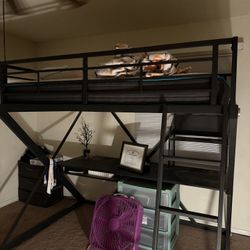 Loft Bed  With Mattress 