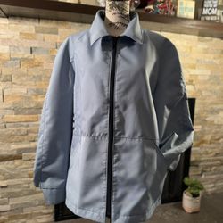 Women’s Med/Lg Baby Blue London Fog Light Coat w/2 Pockets Zipper & Button Up. #londonfog#babyblue #blue #lightbluejacket #jacket  